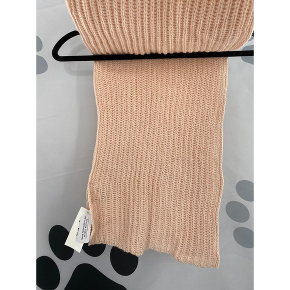 Style & Co NWT Solid Ribbed Muffler Extra Long Recycled Wrap Scarf Blush OS New - Picture 5 of 11